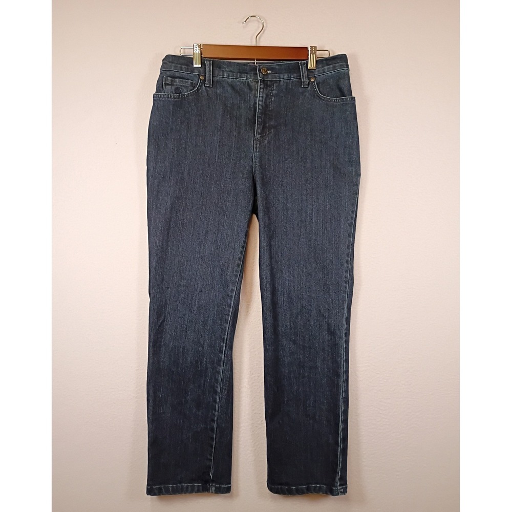 Classic Core Gloria Vanderbilt Women 12P Dark Indigo Amanda Tapered Stretch Jean